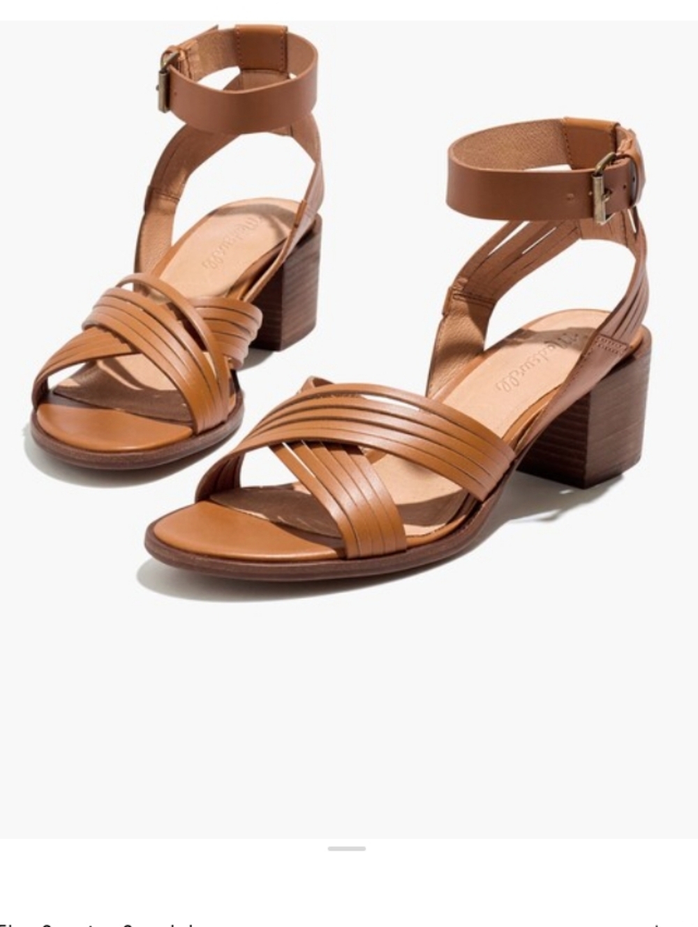 Madewell Samira Strappy Block Heel Sandal Size 6.5